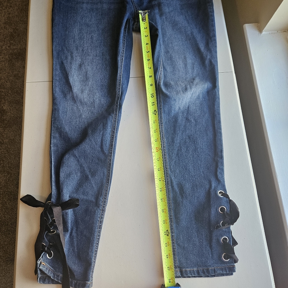 Est. 1946 Denim Women's Size 16 Blue Jeans With Ankle Lace Up - Picture 9 of 11